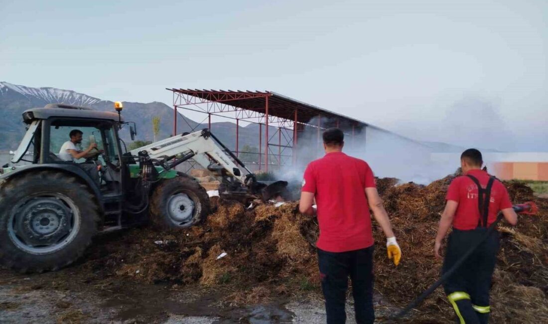Erzincan’da samanlıkta çıkan yangın itfaiyenin müdahalesiyle büyümeden söndürüldü. Ganiefendi köyünde