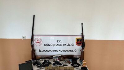 Gümüşhane’nin Şiran ilçesinde bir şahsın evine yapılan operasyonda çok sayıda