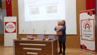 Sinop Üniversitesi Buradayım Öğrenci Topluluğu tarafından hayat kurtaran müdahalelerden biri