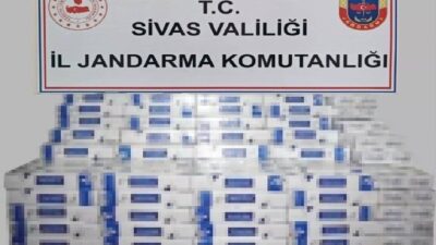 Sivas’ta düzenlenen operasyonlarda 4 bin 90 paket bandrolsüz kaçak sigara