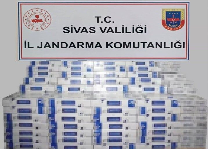 Sivas’ta düzenlenen operasyonlarda 4 bin 90 paket bandrolsüz kaçak sigara