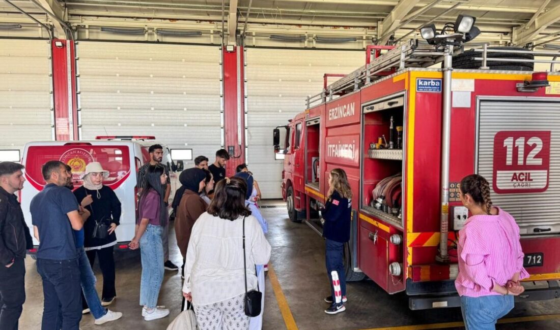 Erzincan Binali Yıldırım Üniversitesi Sivil Savunma ve İtfaiyecilik Programı öğrencileri