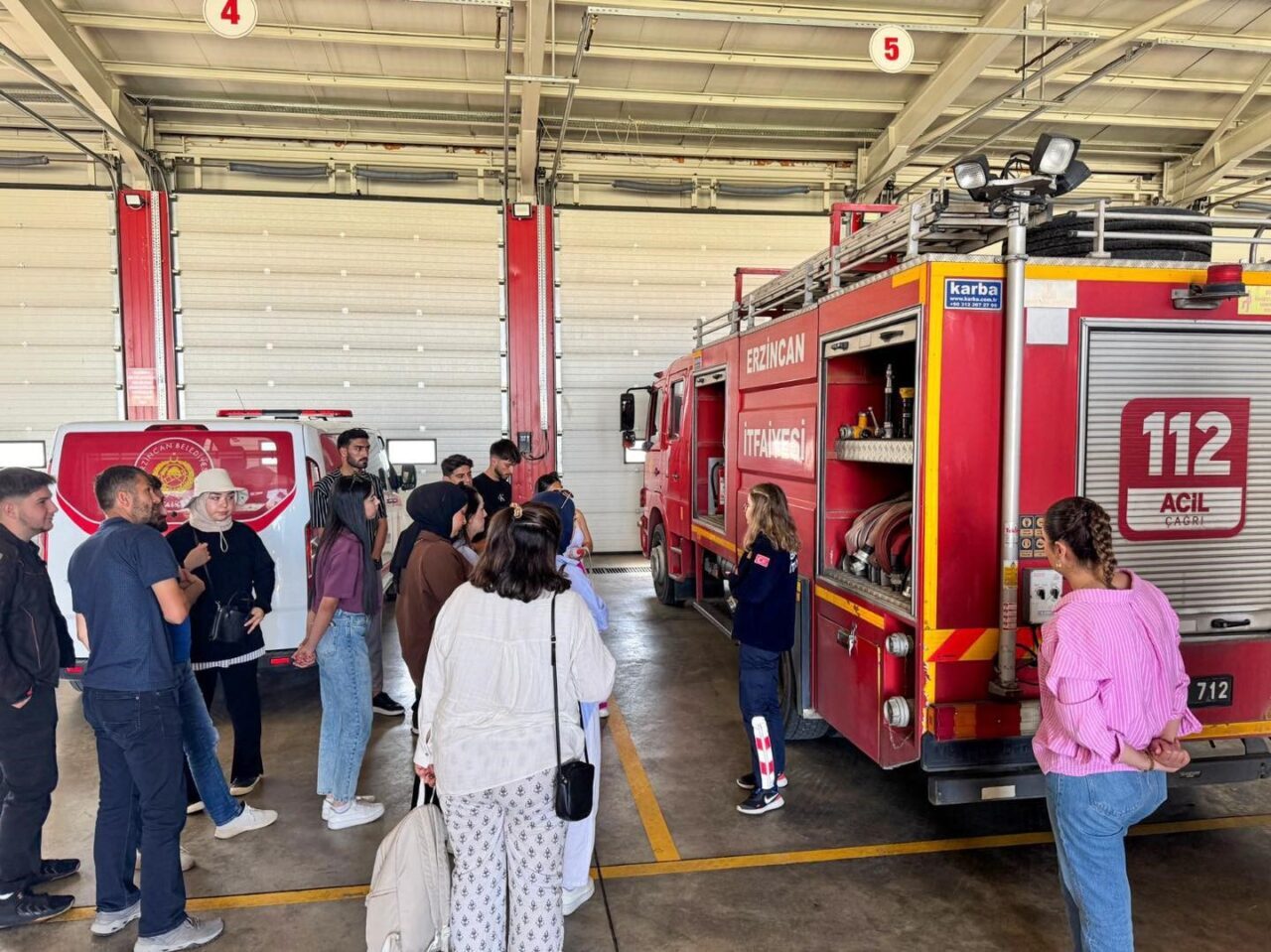 Erzincan Binali Yıldırım Üniversitesi Sivil Savunma ve İtfaiyecilik Programı öğrencileri