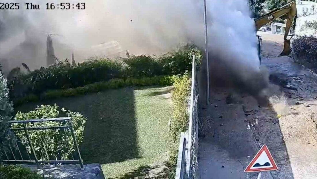 Muğla’nın Bodrum ilçesinde ana su isale hattında meydana gelen patlama