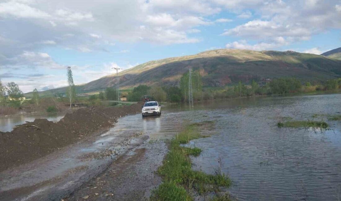 Erzincan’ın Tercan ilçesinde Karasu nehrinin taşması dolayısıyla kapanan Büklümdere ve