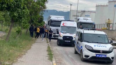 Kocaeli’nin Körfez ilçesinde 35 yaşındaki adam, tırda iple asılı halde