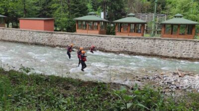 Trabzon’un Çaykara ilçesinin turizm merkezi Uzungöl’de bulunan Haldizen Deresi’ne su
