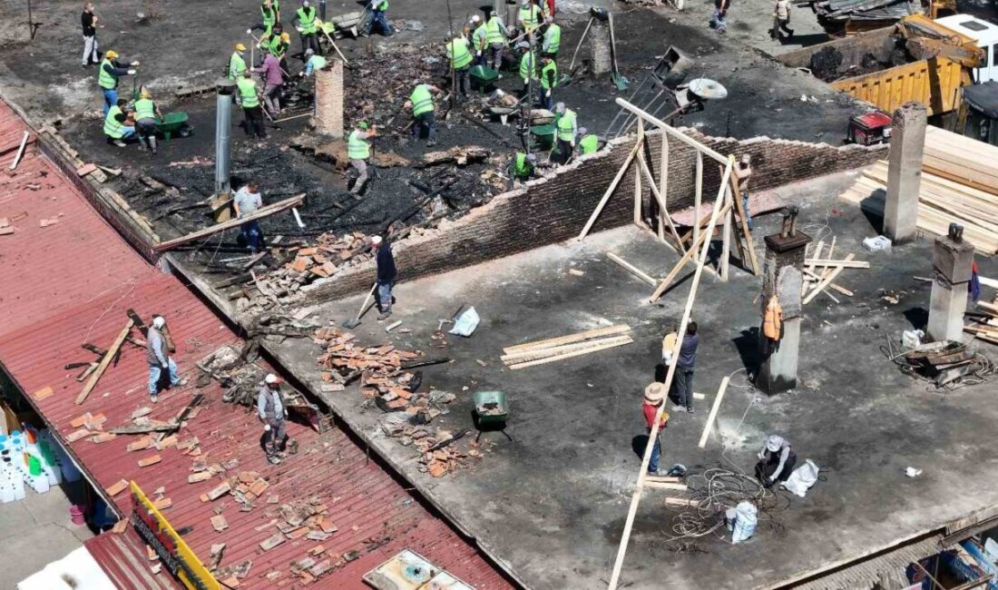 Erzincan Buğday Meydanı’nda 18 Mayıs 2025 tarihinde meydana gelen yangında