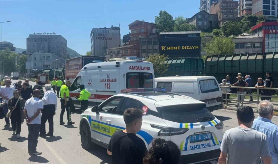 Zonguldak çevre yolunda meydana gelen trafik kazasında, 80 yaşındaki bir