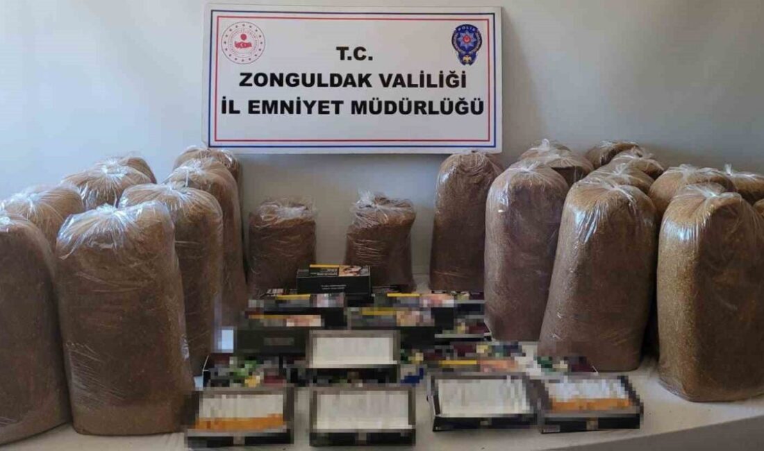 Zonguldak’ta 113 kilo kaçak tütün ve makaron ele geçirildi Zonguldak İl Emniyet Müdürlüğü ekiplerinin Kdz. Ereğli ilçesinde bir iş