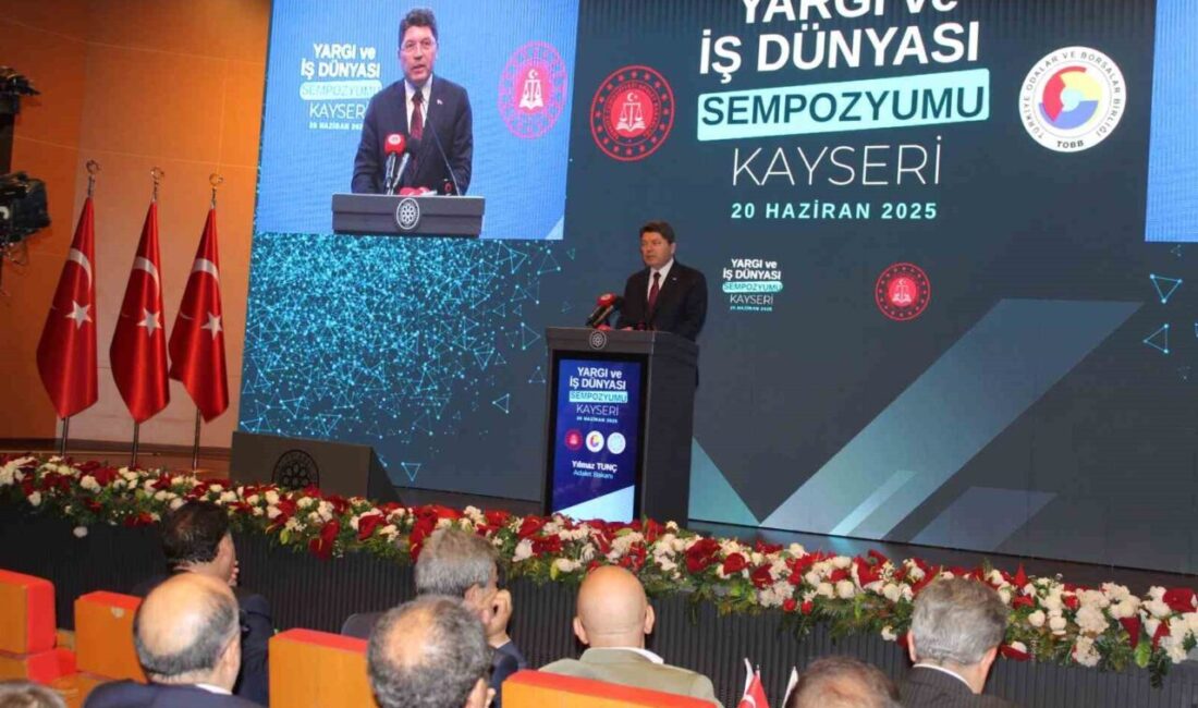 Kayseri’de düzenlenen Yargı ve İş Dünyası Sempozyumu’nda konuşan Adalet Bakanı