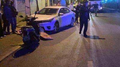 Zonguldak’ın Ereğli ilçesinde yaşanan trafik kazasında bir otomobil takla attı.