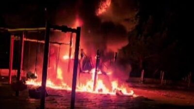 Amasya’da bir çocuk parkının alev alev yanmasının ardından polisin yaptığı