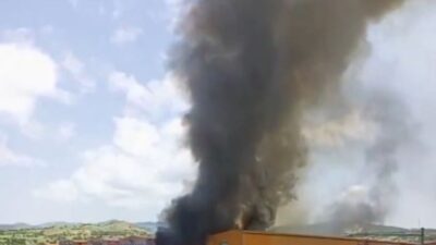 Çubuk ilçesindeki bir yumurta üretim tesisinde çıkan yangında binlerce tavuk