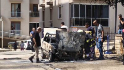 Tunceli’de sahibinin bakkala gitmek için indiği araç, alev aldı. Olayda