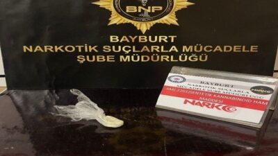 Bayburt İl Emniyet Müdürlüğü, Narkotik Suçlarla Mücadele Şube Müdürlüğü ekipleri,