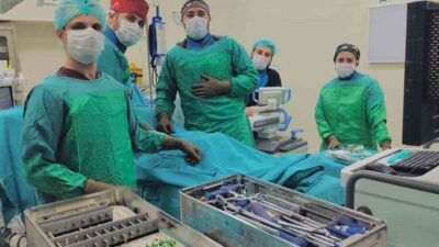 Bel omurundaki kayma probleminden kaynaklı ağrı şikayetiyle Bayburt Devlet Hastanesi’ne