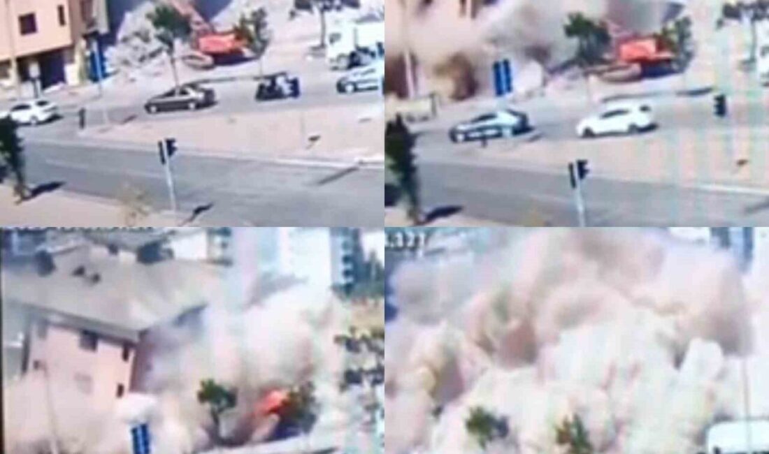 Kahramanmaraş’ta 6 Şubat depremlerinde ağır hasar alan ve kontrollü yıkımına