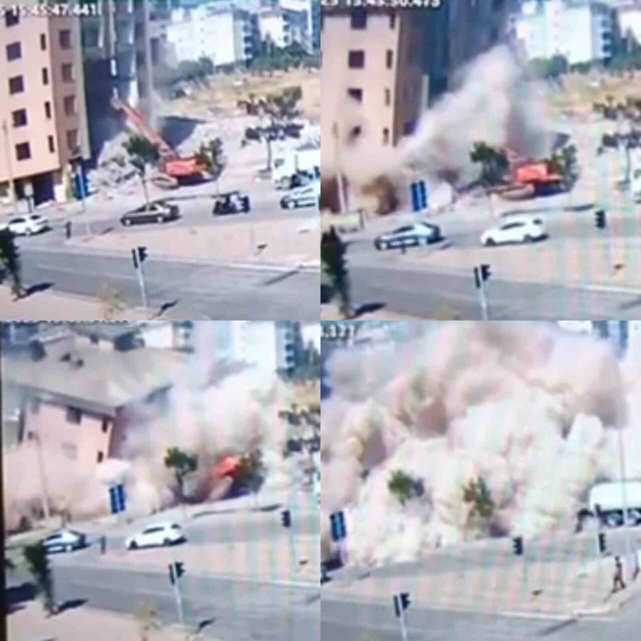 Kahramanmaraş’ta 6 Şubat depremlerinde ağır hasar alan ve kontrollü yıkımına