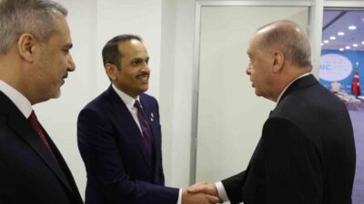 Cumhurbaşkanı Recep Tayyip Erdoğan, Katar Başbakanı Muhammed Abdurrahman Al-Thani’yi Kabul