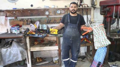 Elektrikli çay motorlarının çıkmasıyla talebi azalan çay makaslarının tamiri ve