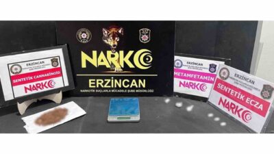 Erzincan İl Emniyet Müdürlüğü Narkotik Suçlarla Mücadele Şube Müdürlüğü ekiplerince