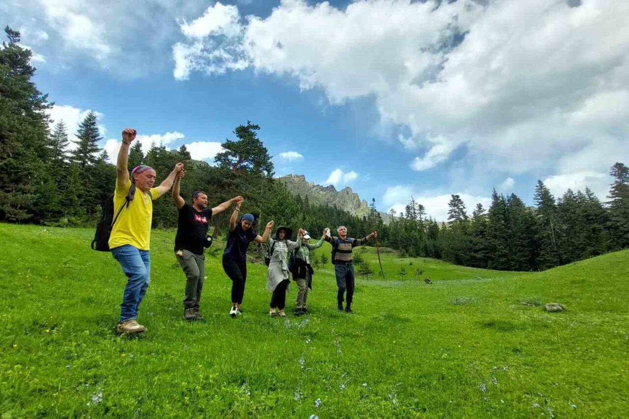 Gümüşhane’de bahar mevsimiyle birlikte renk cümbüşüne dönen yüksek rakımlı yaylalar,