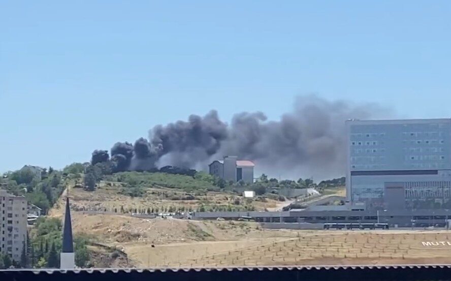 Kocaeli’nin İzmit ilçesinde ağaçlık alanda çıkan yangın paniğe neden oldu.