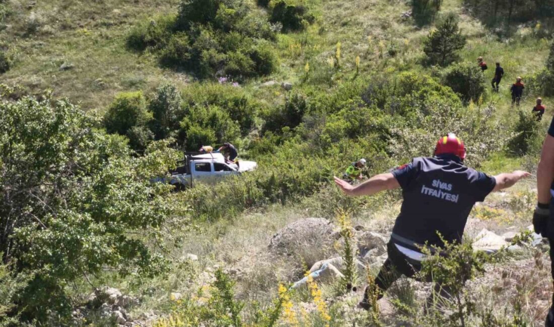 Sivas’ta kontrolden çıkan kamyonetin şarampole devrildiği kazada sürücü ağır yaralandı.