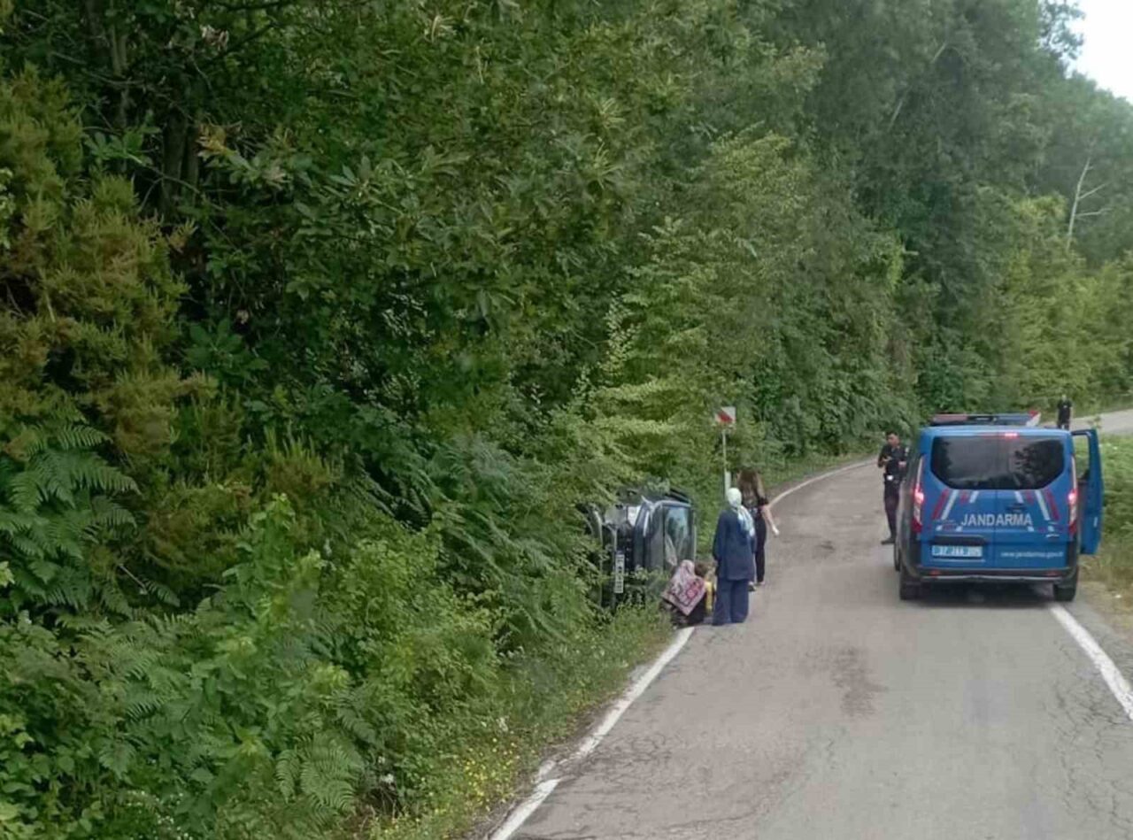 Kastamonu’nun Cide ilçesinde cipin takla atması neticesinde meydana gelen kazada