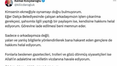 Bir sosyal medya kullanıcısının eski CHP Genel Başkanı Kemal Kılıçdaroğlu
