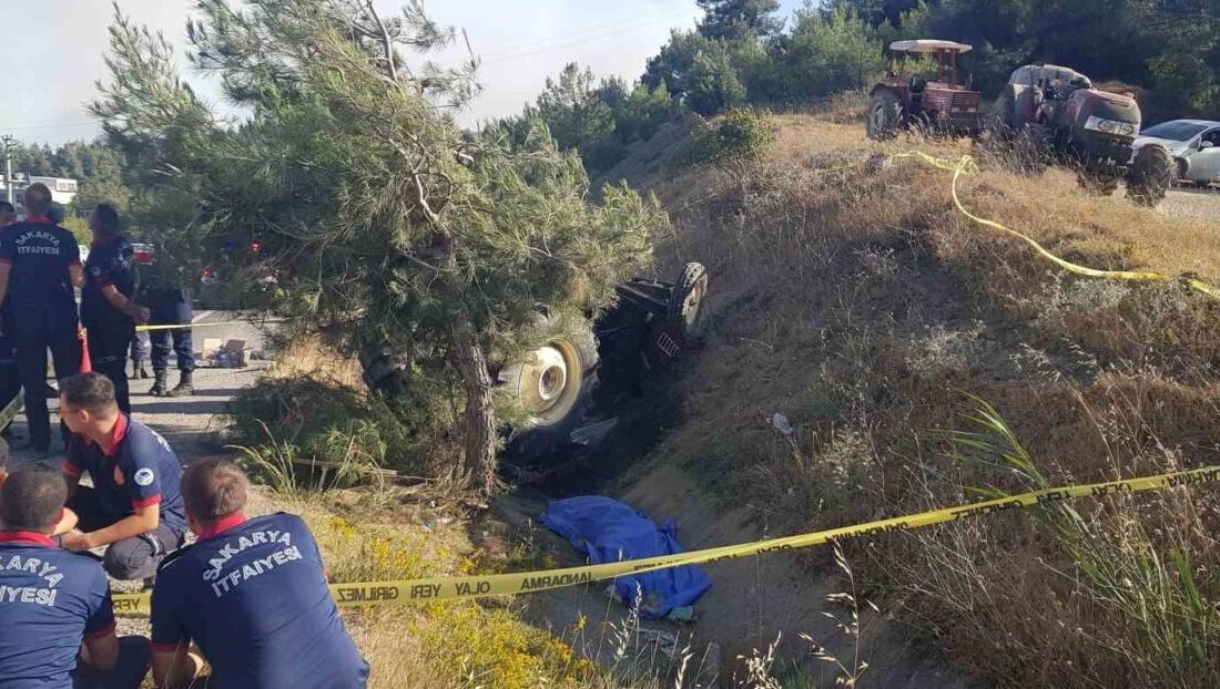 Sakarya’nın Taraklı ilçesinde 3 çocuk annesi kadın, kızının kullandığı traktörün
