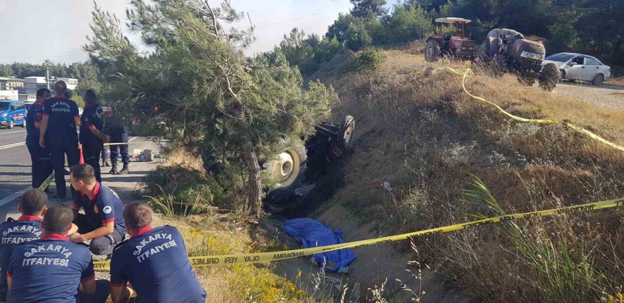 Sakarya’nın Taraklı ilçesinde 3 çocuk annesi kadın, kızının kullandığı traktörün