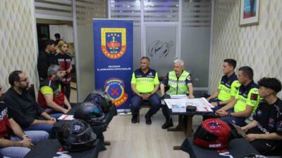 Erzurum’da jandarma ekipleri motosiklet kazalarında meydana gelebilecek ölüm veya yaralanmaların