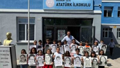 Erzurum’un Oltu ilçesinde bir sınıf öğretmeni öğrencilerine unutamayacakları bir karne