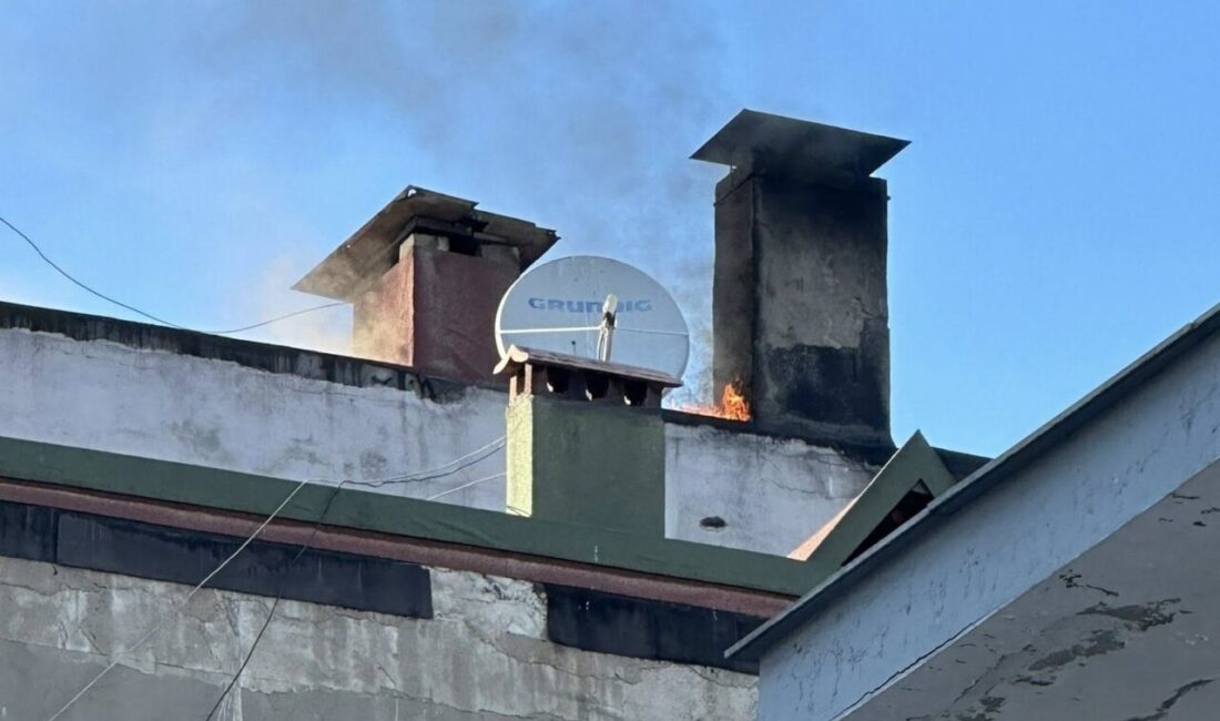 Ordu’nun Ünye ilçesinde beş katlı bir binanın çatı katında çıkan