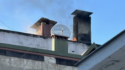 Ordu’nun Ünye ilçesinde beş katlı bir binanın çatı katında çıkan