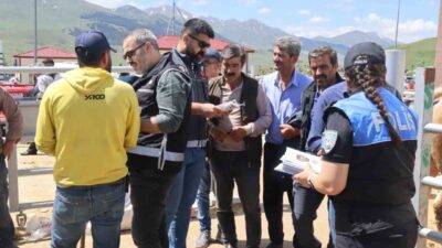 Erzurum Emniyet Müdürlüğü’ne bağlı ekipler, bayrama bir gün kala kurban