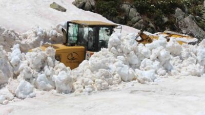 Rize’nin yüksek kesimlerinde kış mevsiminde düşen ve Haziran ayının sonuna