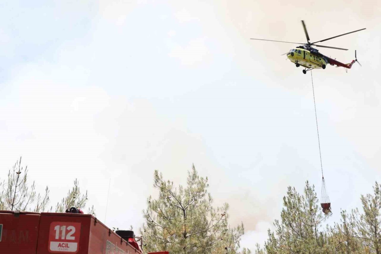 Sakarya’nın Taraklı ilçesinde ormanlık alanda çıkan yangını kontrol altına alabilmek