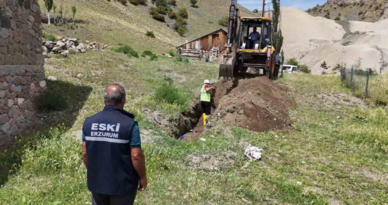 Erzurum Büyükşehir Belediyesi ESKİ Genel Müdürlüğü ilçelerde altyapı çalışmalarına devam