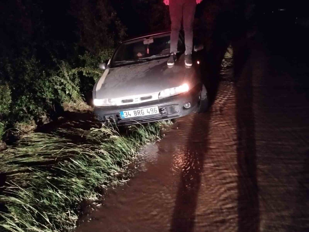 Kastamonu’nun Daday ilçesinde su borusunun patlaması neticesinde akıntıya kapılarak sürüklenen