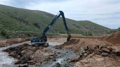 Bayburt’un Aydıntepe ilçesine bağlı Suludere köyündeki tersip bendinde, Devlet Su
