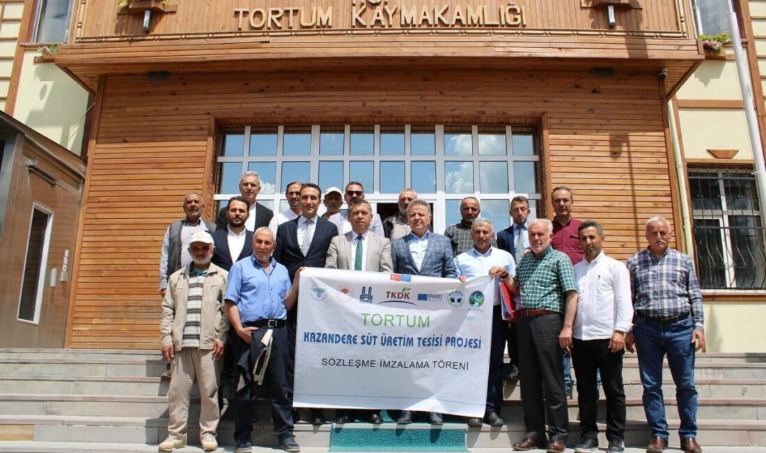 Erzurum’un Tortum İlçesi Kazandere mahallesinde kurulacak olan süt üretim tesisi