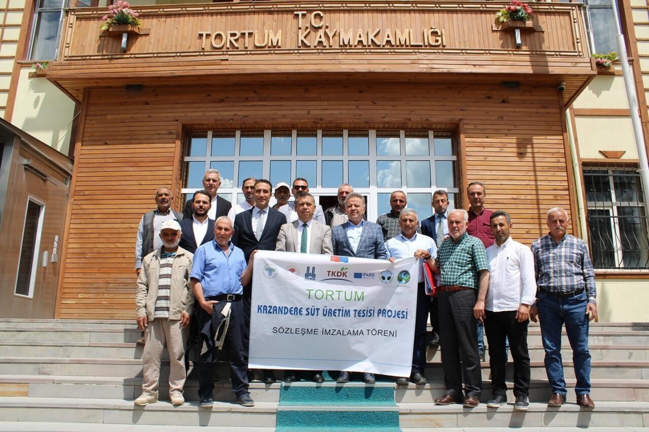 Erzurum’un Tortum İlçesi Kazandere mahallesinde kurulacak olan süt üretim tesisi