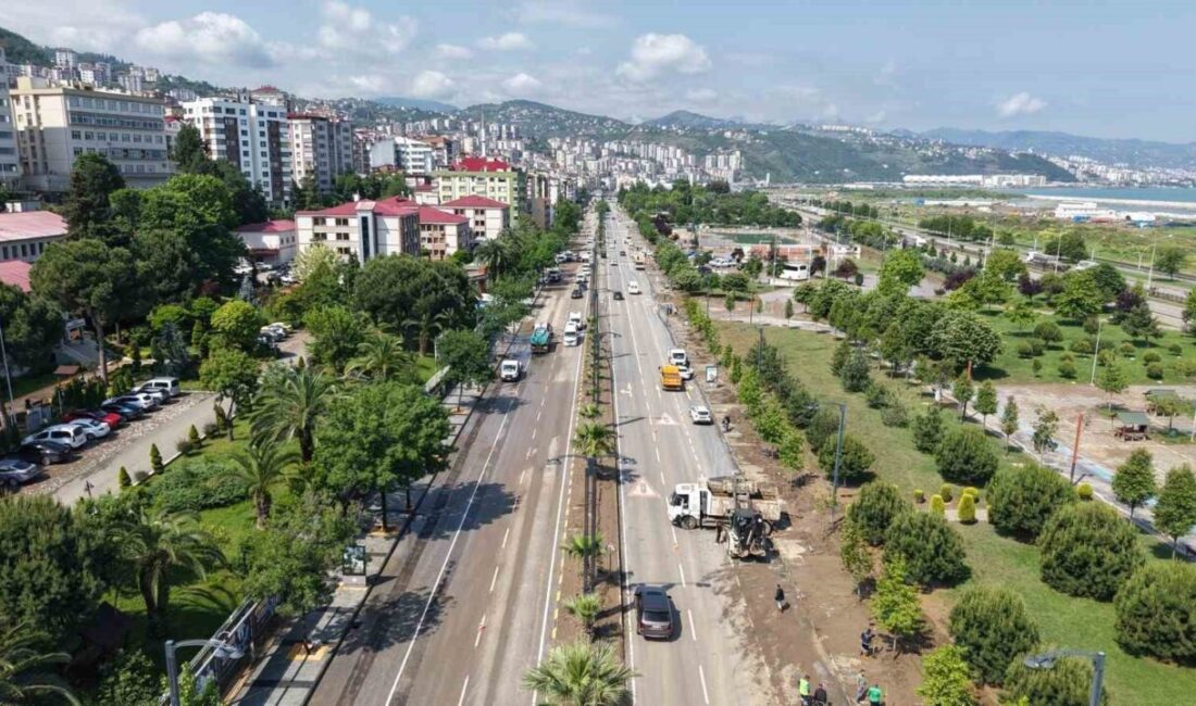 Trabzon’da dün etkili olan şiddetli yağışın yol açtığı sel ve
