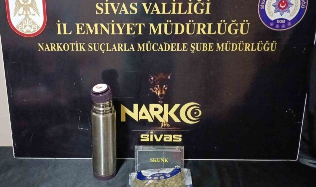 Sivas’ta emniyet ekiplerinin koordineli çalışması sonucu 1 kilo 558,84 gram