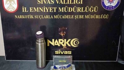 Sivas’ta emniyet ekiplerinin koordineli çalışması sonucu 1 kilo 558,84 gram