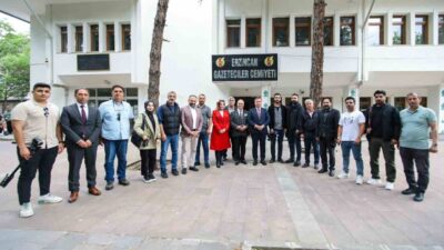 Erzincan Valisi Hamza Aydoğdu, Erzincan Gazeteciler Cemiyeti’ne (EGC) iadeyi ziyarette