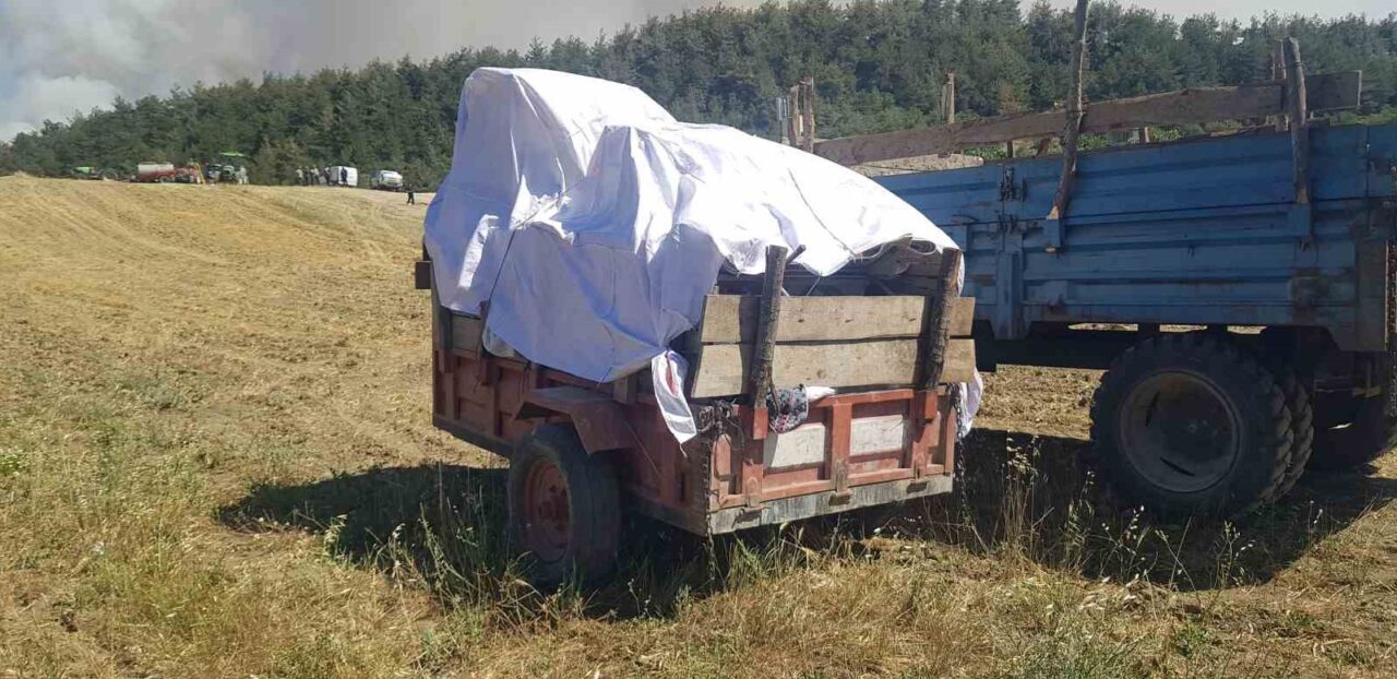 Sakarya’nın Taraklı ilçesinde çıkan orman yangınına müdahale sürerken, köylerde vatandaşlar